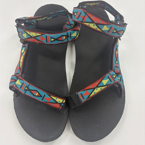 Teva Men's Vibrant Blue and Red Sandals - Picture 1 of 5